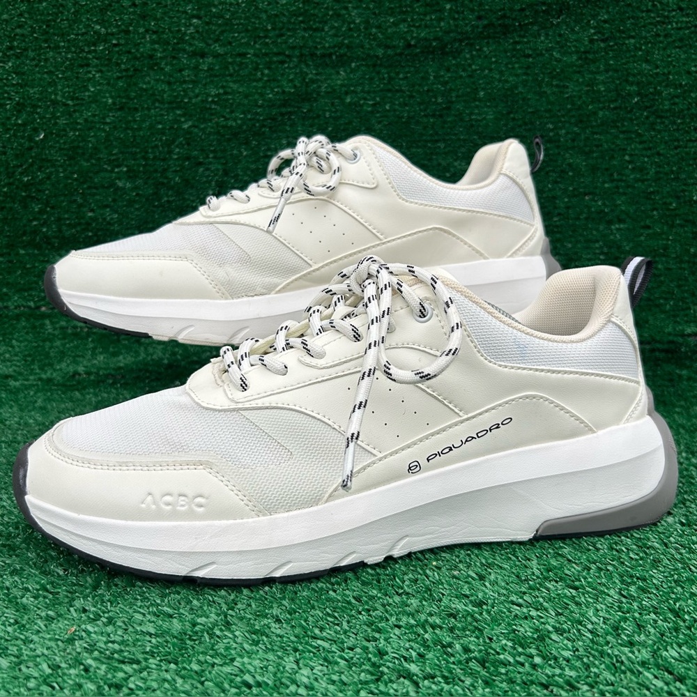 Piquadro x ACBC City Running Sneakers SN6710RU White/Grey Men’s Size 11.5-12
